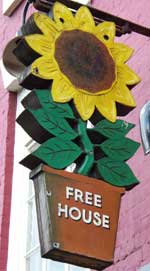 The pub sign. The Flower Pot, Derby, Derbyshire