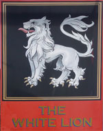 The pub sign. The White Lion, Selling, Kent