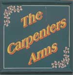 The pub sign. The Carpenters Arms, Canterbury, Kent