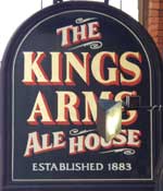 The pub sign. The Kings Arms, Salford, Greater Manchester