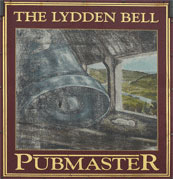 The pub sign. The Lydden Bell, Lydden, Kent