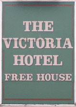The pub sign. The Victoria Hotel, Beeston, Nottinghamshire