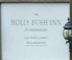 The pub sign. Holly Bush Inn, Greenhaugh, Northumberland
