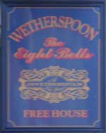 The pub sign. The Eight Bells, Dover, Kent