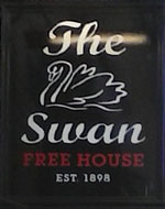 The pub sign. Swan Inn, Liverpool, Merseyside