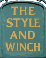 The pub sign. The Style & Winch, Maidstone, Kent
