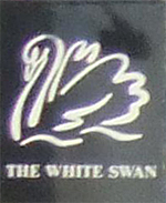 The pub sign. The White Swan, Twickenham, Greater London