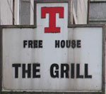 The pub sign. The Grill, Aberdeen, Aberdeenshire