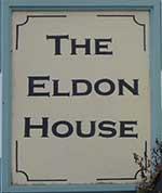 The pub sign. Eldon House, Bristol, Avon