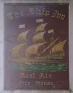 The pub sign. Ship Inn, Oundle, Northamptonshire