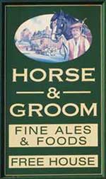 The pub sign. Horse & Groom, Basford, Nottinghamshire