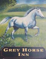The pub sign. Grey Horse Inn, Manchester, Greater Manchester