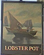 The pub sign. The Lobster Pot, West Malling, Kent