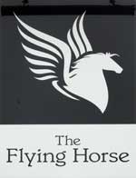 The pub sign. The Flying Horse, Boughton Lees, Kent