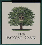 The pub sign. The Royal Oak, Brookland, Kent