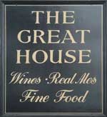 The pub sign. The Great House, Hawkhurst, Kent