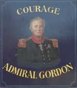 The pub sign. Admiral Gordon, Maidstone, Kent