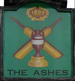 The pub sign. Ashes, Maidstone, Kent