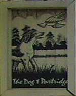 The pub sign. The Dog & Partridge, Marchington, Staffordshire