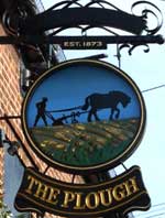 The pub sign. The Original Plough (formerly The Plough), Chelmsford, Essex