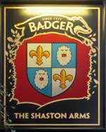 The pub sign. The Shaston Arms, Soho, Central London