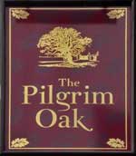 The pub sign. The Pilgrim Oak, Hucknall, Nottinghamshire