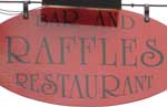 The pub sign. Raffles, Cranbrook, Kent