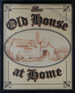 The pub sign. The Old House at Home, Maidstone, Kent