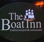 The pub sign. The Boat Inn, Cromford, Derbyshire