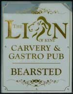 The pub sign. The Yeoman (formerly Lion of Kent; Kentish Yeoman)., Bearsted, Kent