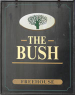 The pub sign. The Bush, Aylesford, Kent