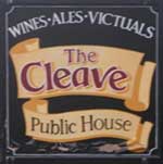 The pub sign. The Cleave, Lustleigh, Devon