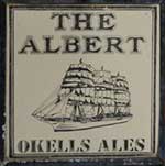 The pub sign. Albert Hotel, Port St Mary, Isle of Man