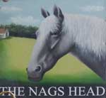 The pub sign. The Nags Head, Covent Garden, Central London