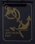 The pub sign. The Anchor Inn, Wingham, Kent