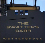 The pub sign. The Swatters Carr, Middlesbrough, North Yorkshire