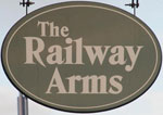 The pub sign. The Railway Arms, Downham Market, Norfolk