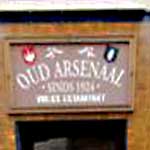 The pub sign. Oud Arsenaal, Antwerp, Belgium