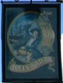 The pub sign. Jolly Sailor, Canterbury, Kent
