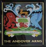 The pub sign. The Andover Arms, Hammersmith, Greater London