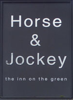 The pub sign. Horse & Jockey, Chorlton, Greater Manchester