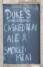The pub sign. Duke of York (formerly Beef & Brew; Duke's (Brew & Que)), Hackney, Greater London