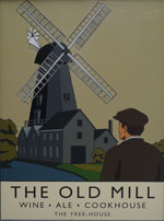 The pub sign. The Old Mill, Ashford, Kent