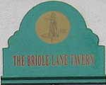 The pub sign. The Bridle Lane Tavern, Leicester, Leicestershire
