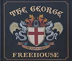 The pub sign. The George, Bethersden, Kent