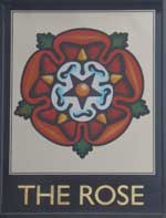 The pub sign. The Rose, Maidenhead, Berkshire