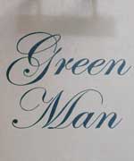 The pub sign. Green Man, Fitzrovia, Central London