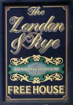 The pub sign. The London & Rye, Catford, Greater London