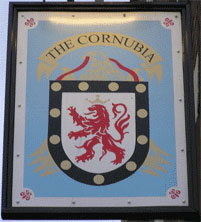 The pub sign. The Cornubia, Bristol, Avon