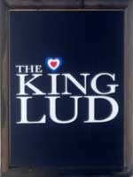 The pub sign. The King Lud, Ryde, Isle of Wight